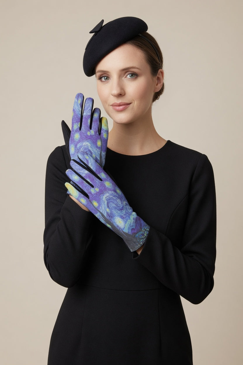 Starry Night Art Gloves – Iconic Swirl Touchscreen Gloves