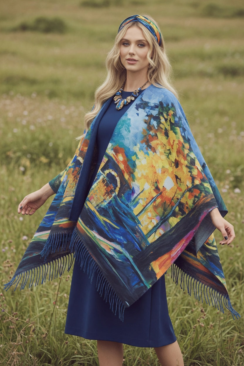 La Jardin Art Ruana – Garden Inspired Wrap