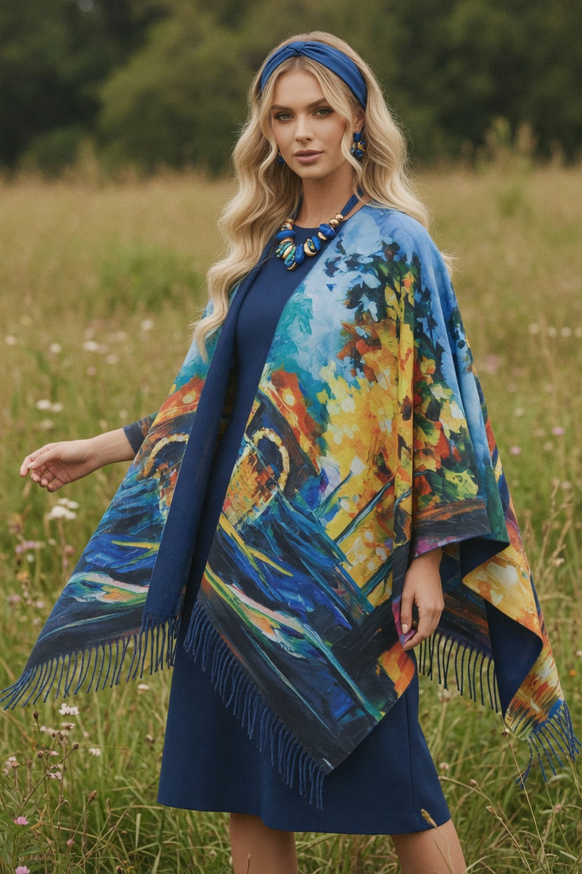 La Jardin Art Ruana – Garden Inspired Wrap