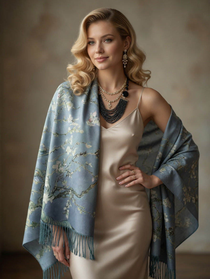 Almond Blossom Dream Art Scarf