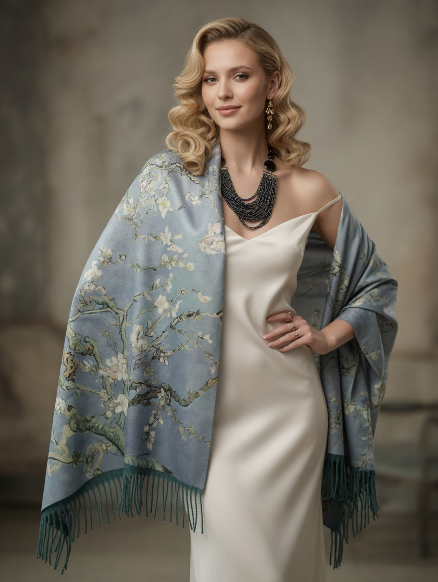 Almond Blossom Dream Art Scarf