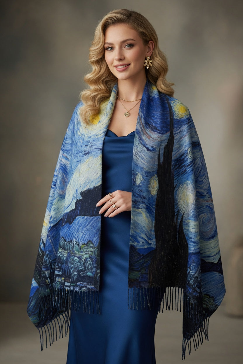 Starry Night Sky Art Scarf