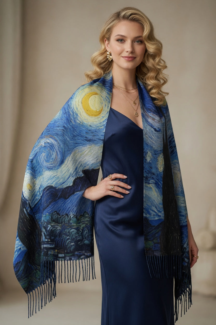 Starry Night Sky Art Scarf