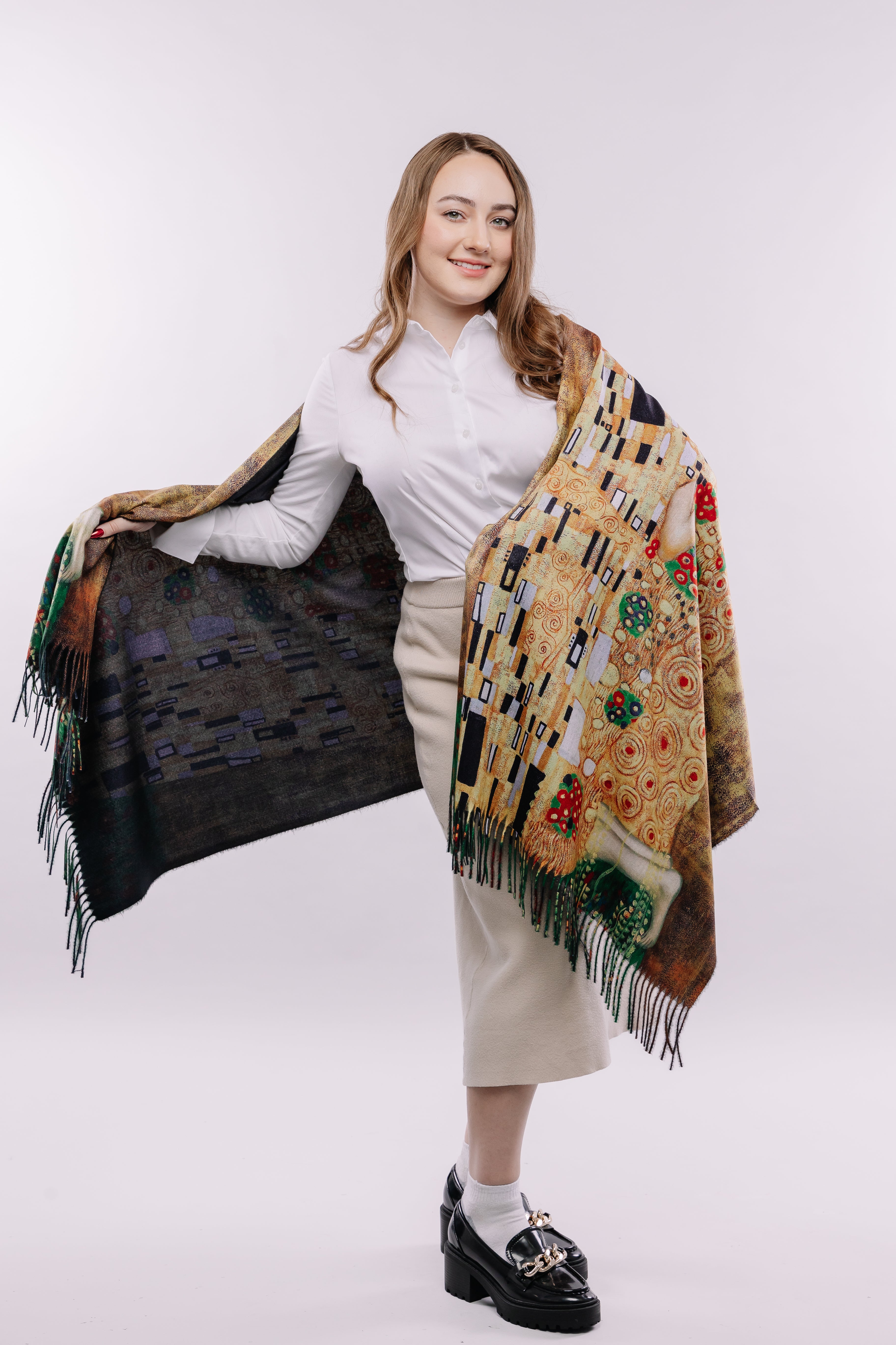 The Kiss Romance Art Scarf