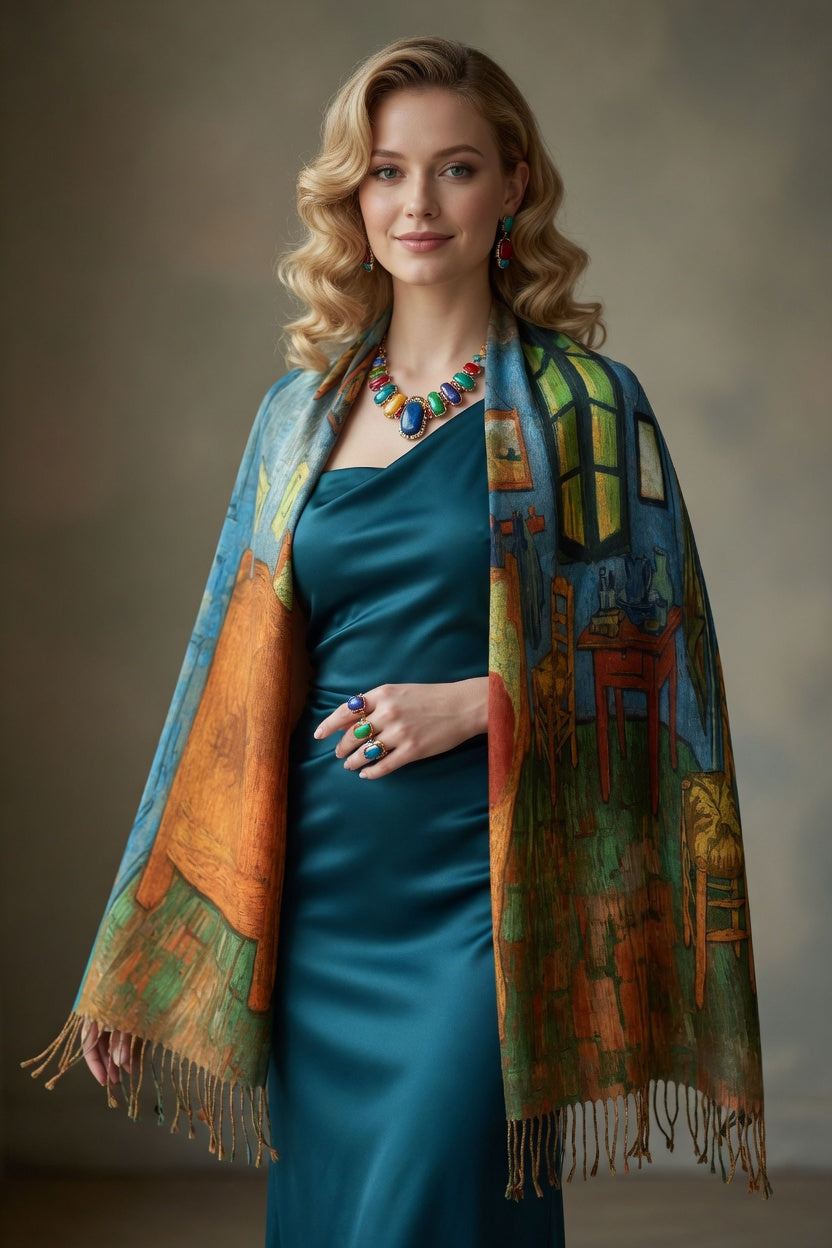 Bedroom Dream Art Scarf – Soft Interior Inspired Wrap