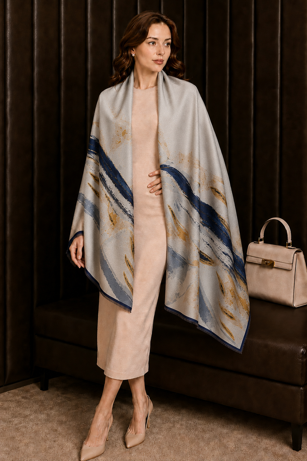 Abstract Brushstroke Premium Scarf