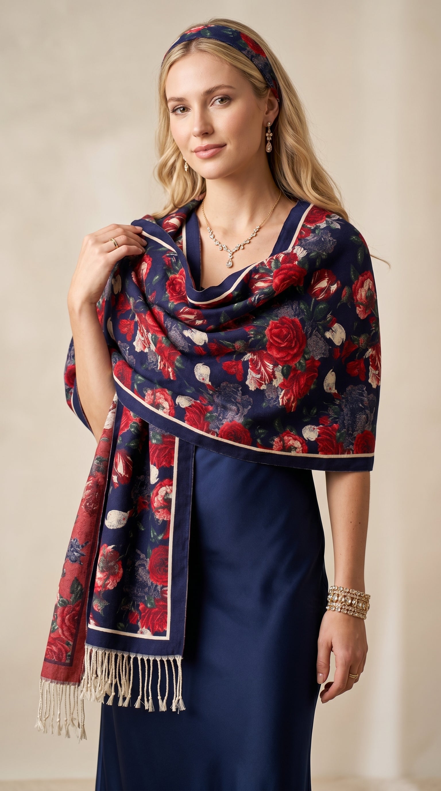 Bouquets of Roses Premium Scarf