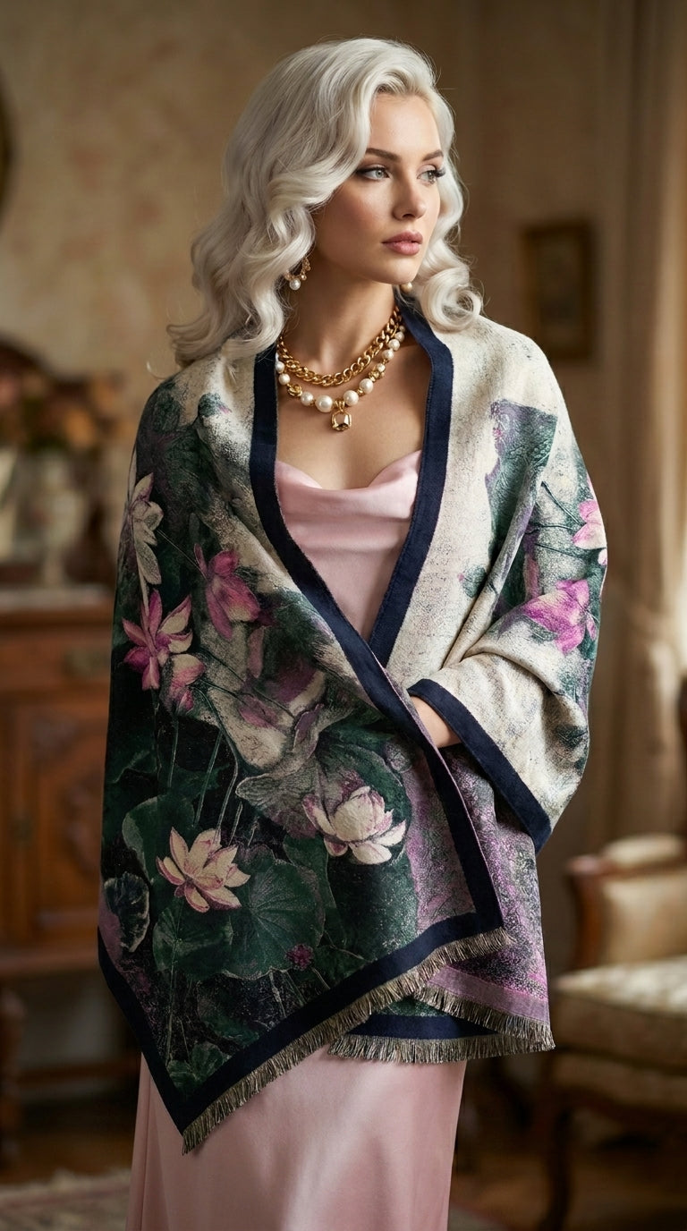 Floating Water Lilies Premium Scarf