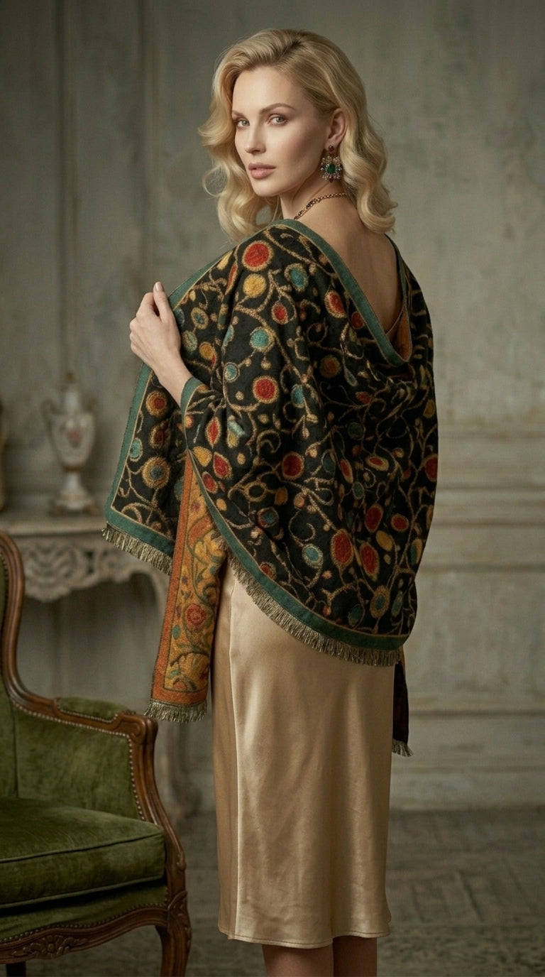 Gemstone Jewel Vines Premium Scarf