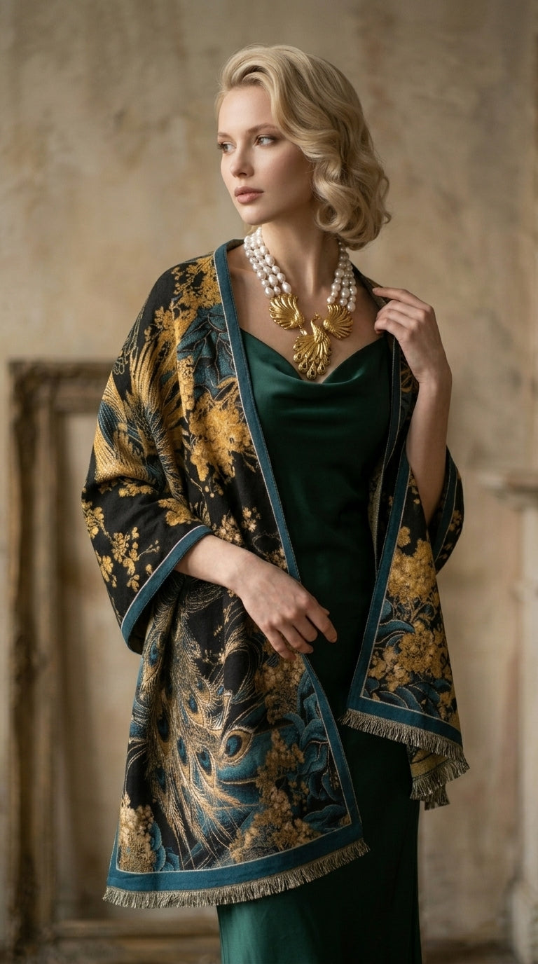 Imperial Peacock Premium Scarf