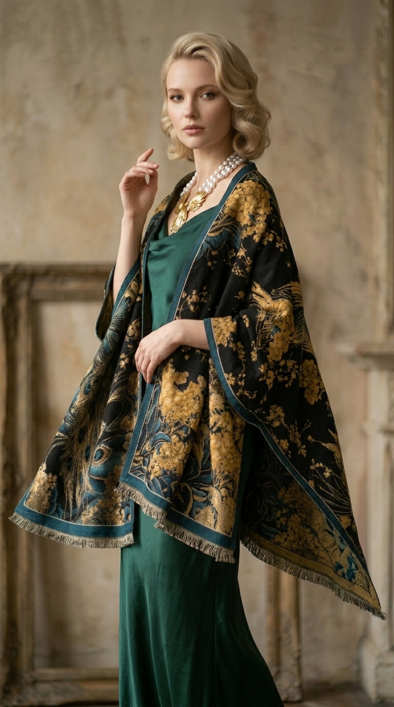 Imperial Peacock Premium Scarf