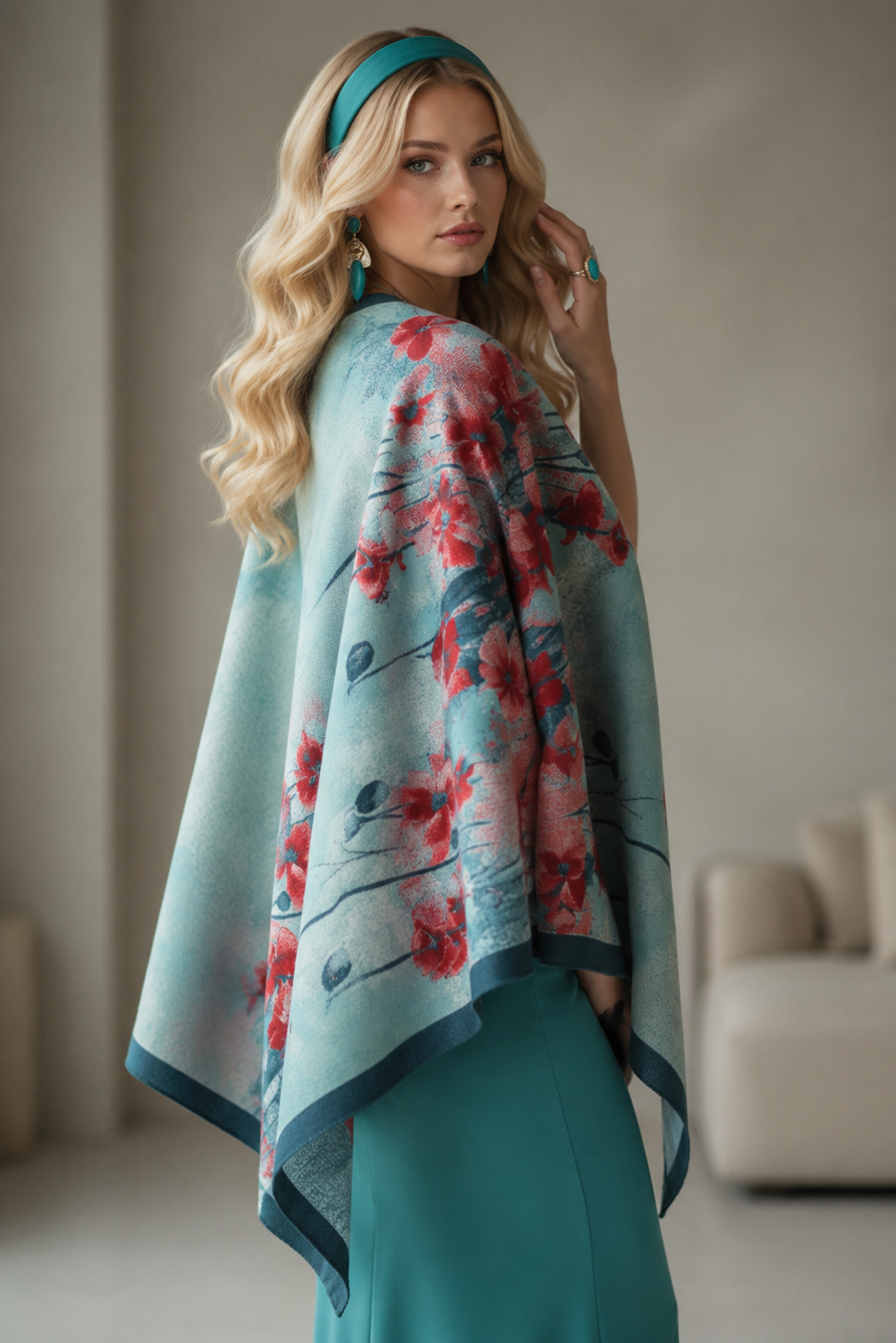 Poppy Field Premium Scarf