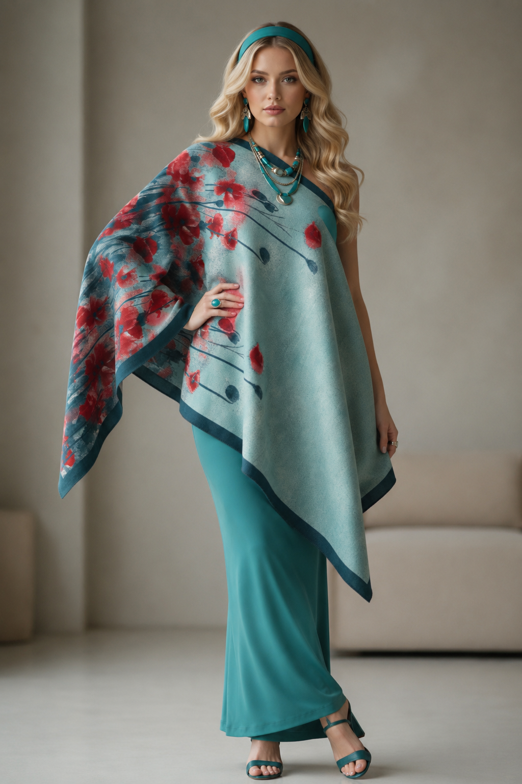 Poppy Field Premium Scarf