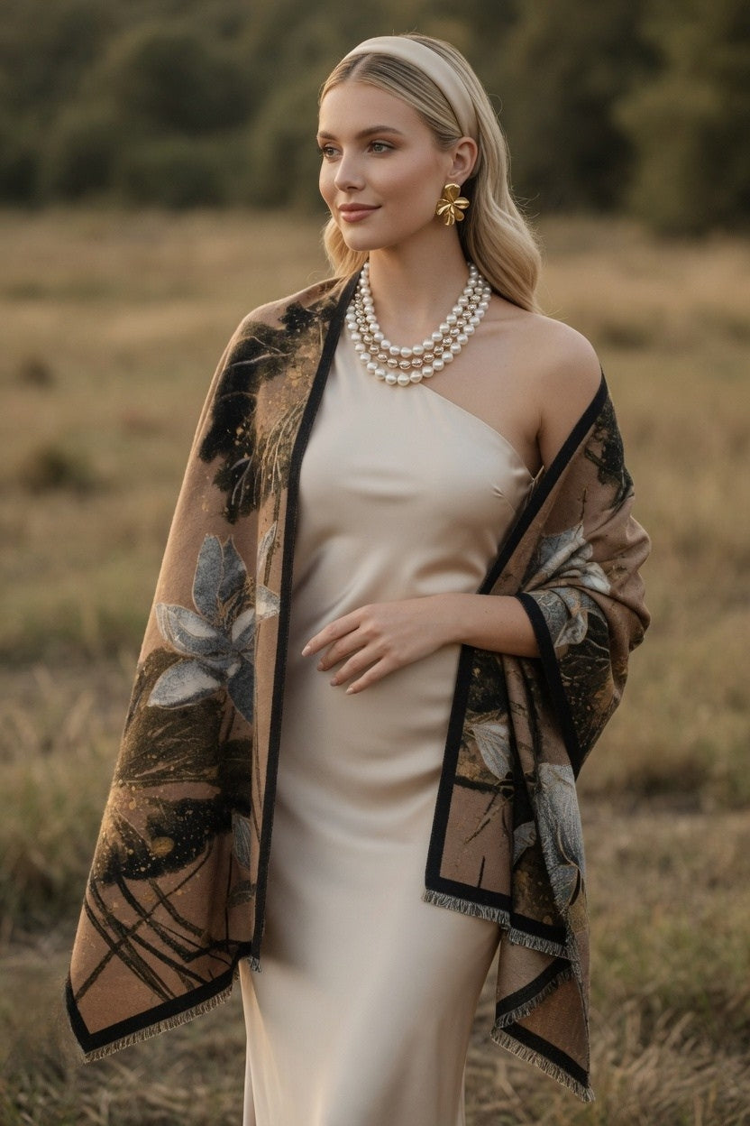 Sunset Water Lily Premium Scarf