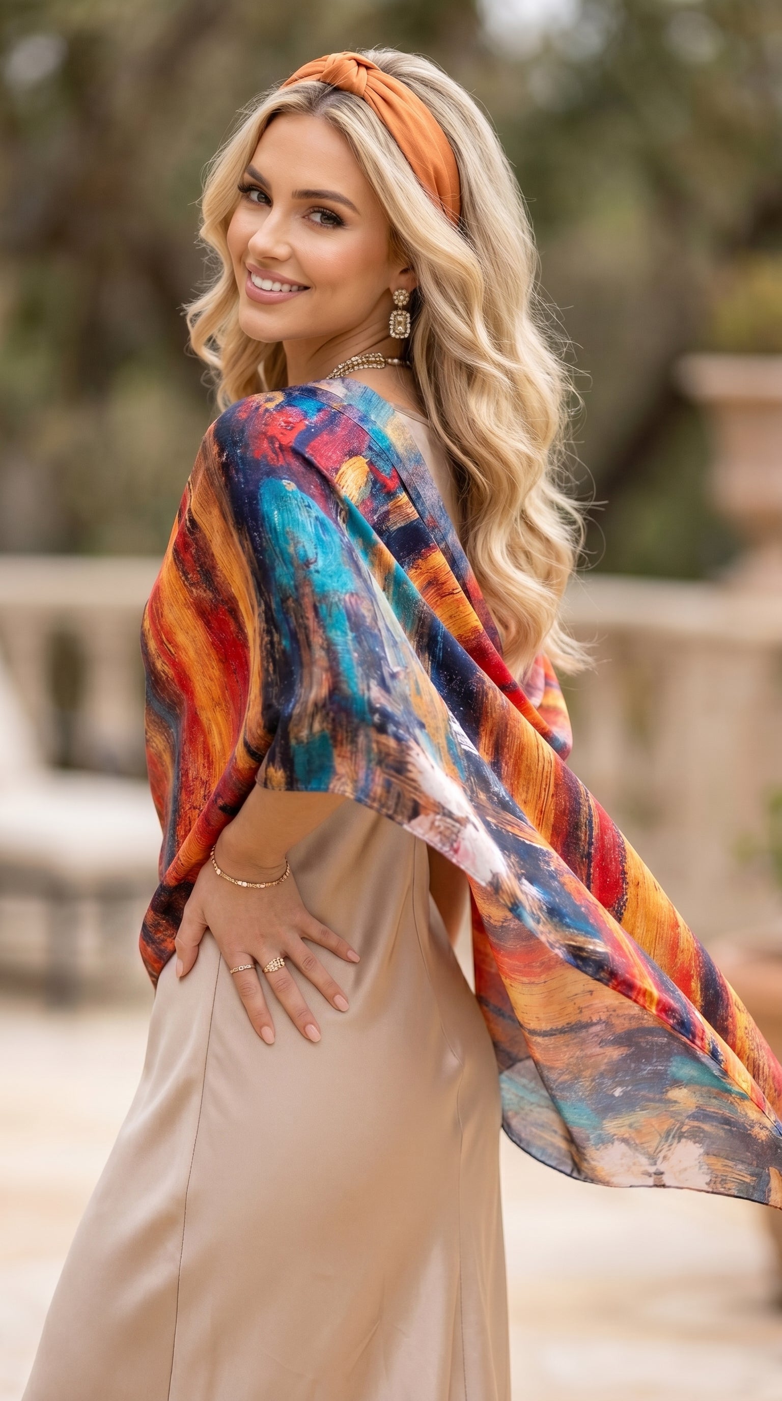 Water Sunset Artistic Silky Scarf