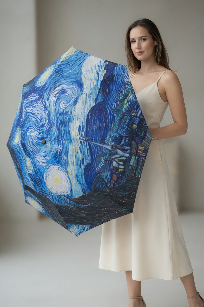 Starry Night Expression Art Umbrella