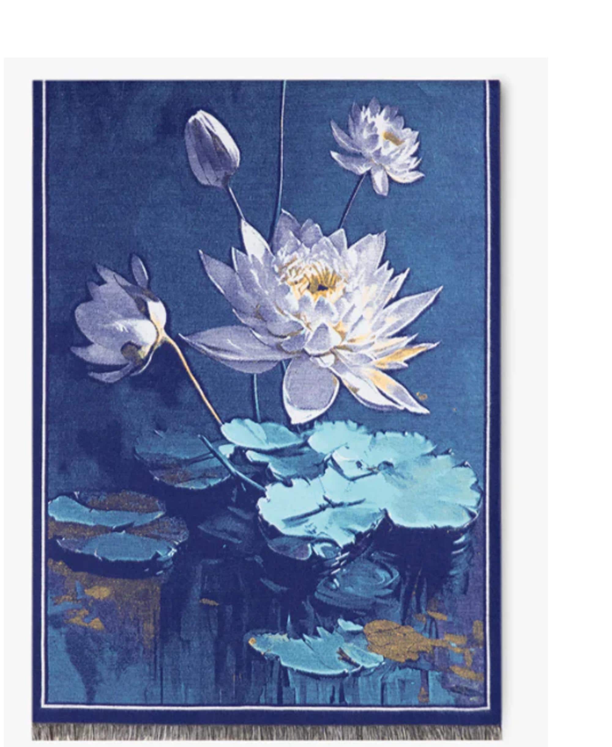 Floral Garden Art-Inspired Scarf: Oversized Woven Winter Wrap