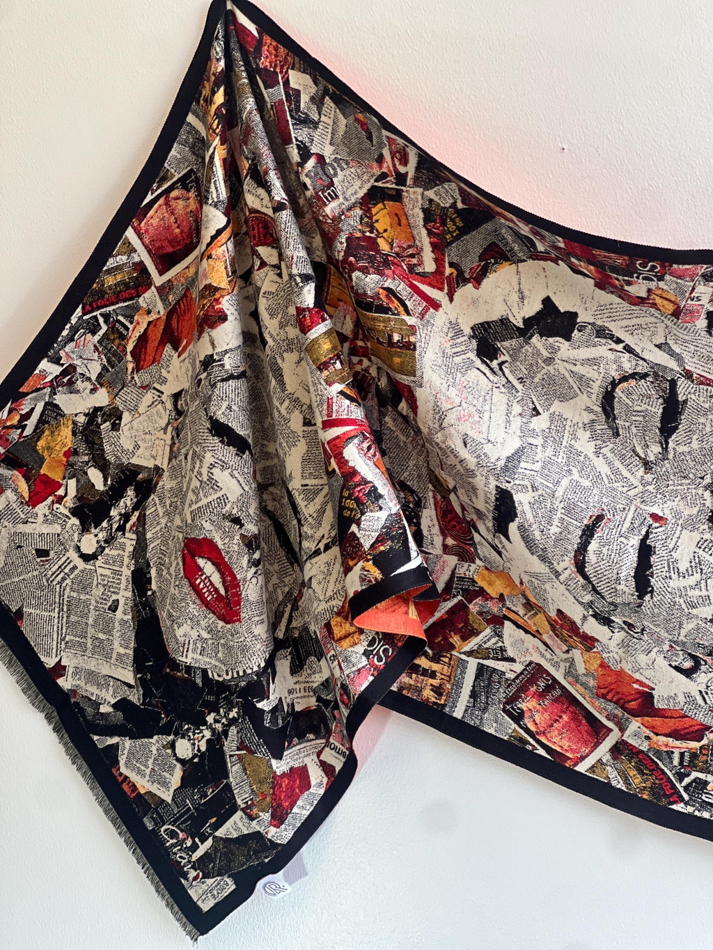 Art-Inspired Winter Scarf: Oversized, Soft, Wool-Like Fabric