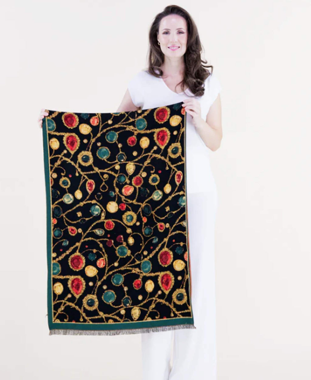 Art-Inspired Scarf: Oversized Woven Winter Wrap, Soft Cashmere-Feel Fabric