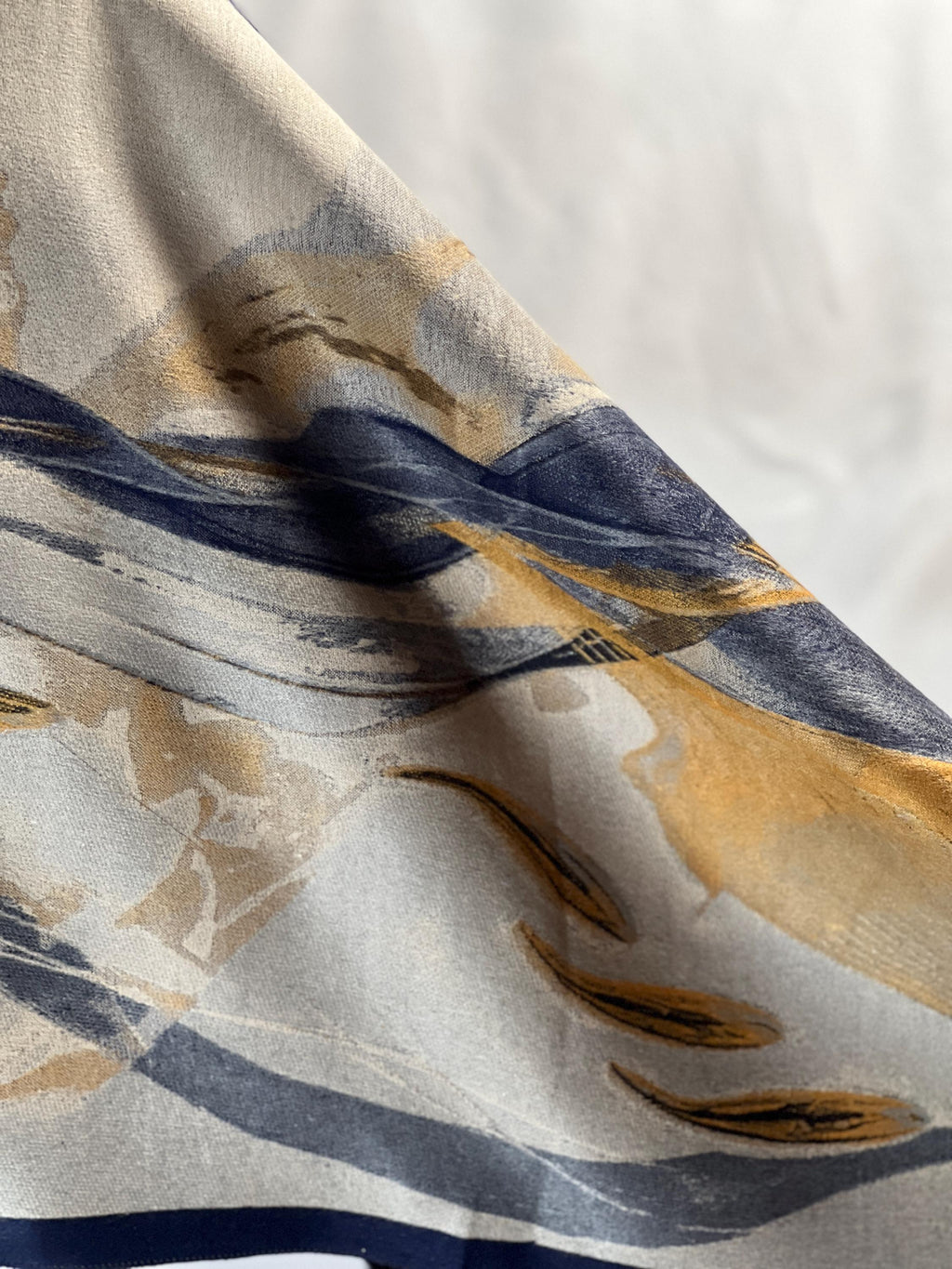 Abstract Brushstroke Scarf: Oversized Woven Winter Wrap, Cashmere-Feel Fabric