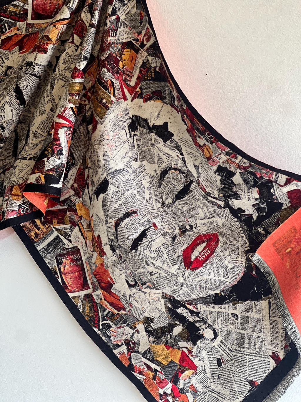 Art-Inspired Winter Scarf: Oversized, Soft, Wool-Like Fabric