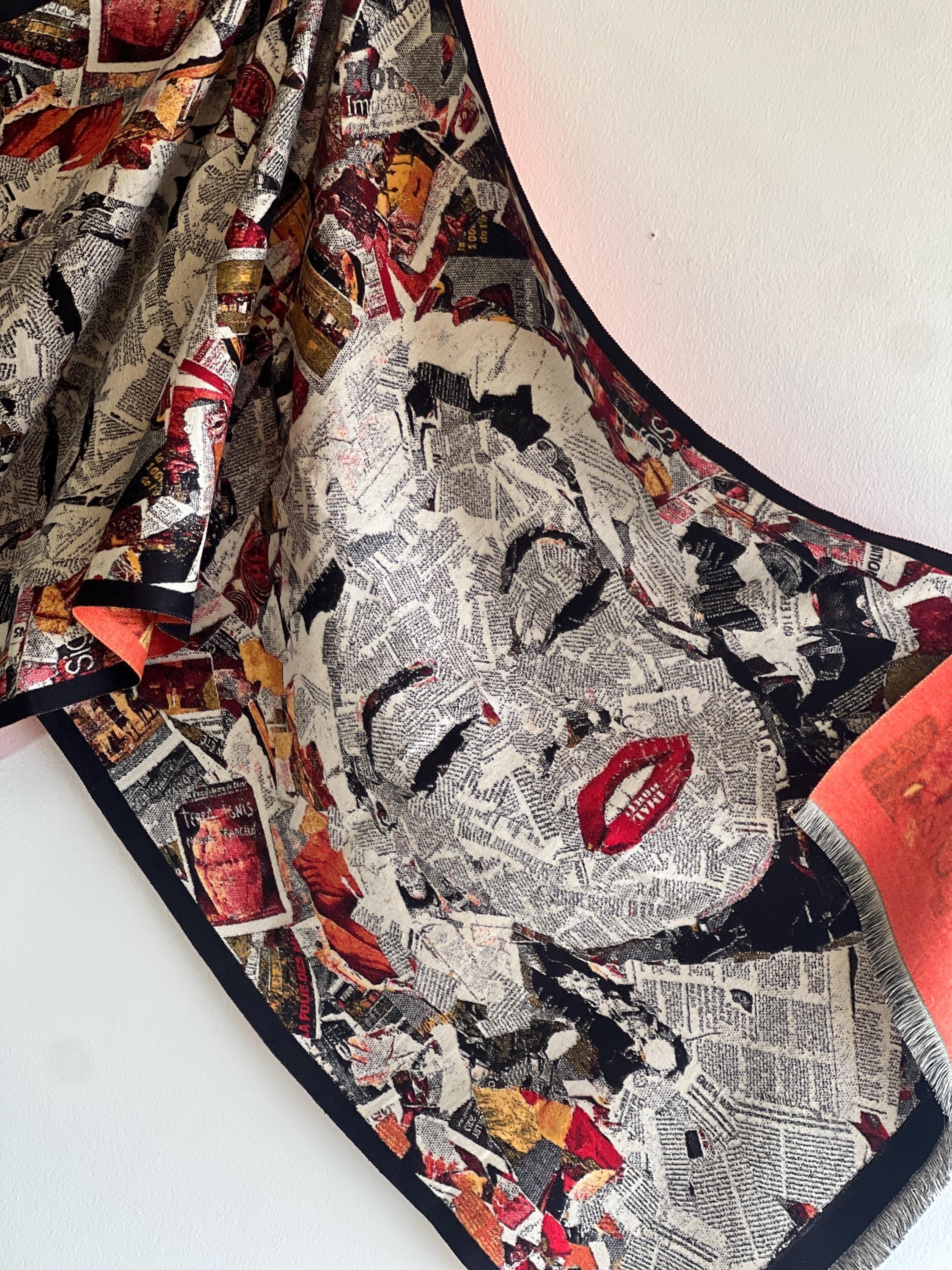 Art-Inspired Winter Scarf: Oversized, Soft, Wool-Like Fabric