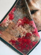 Art-Inspired Winter Scarf: Oversized Cozy Wrap, Wool-Like Fabric