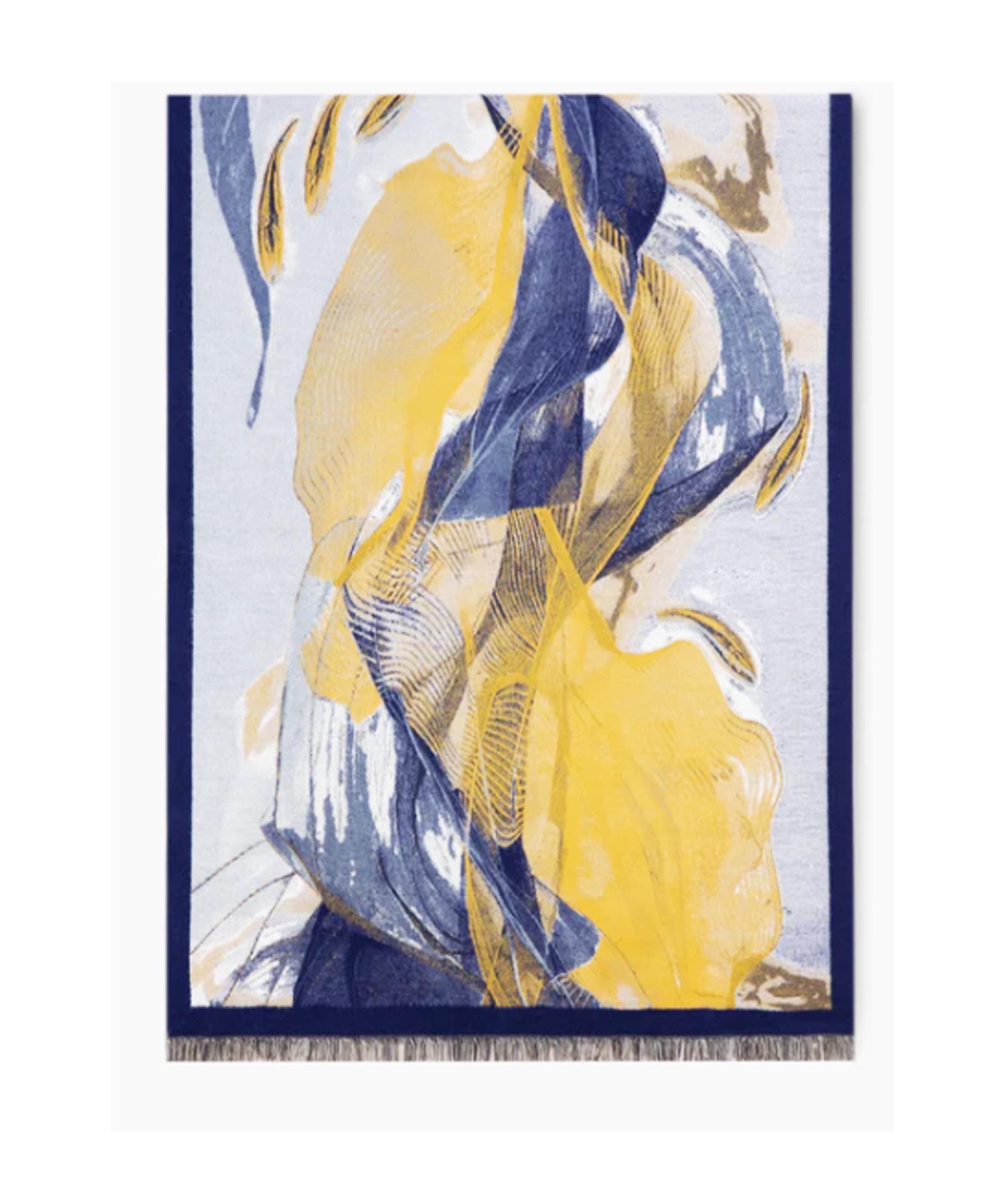 Art-Inspired Winter Scarf: Oversized, Soft, Wool-Like Fabric