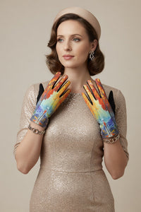 Rainy Day Impression Art Gloves – City Reflection Touchscreen Gloves