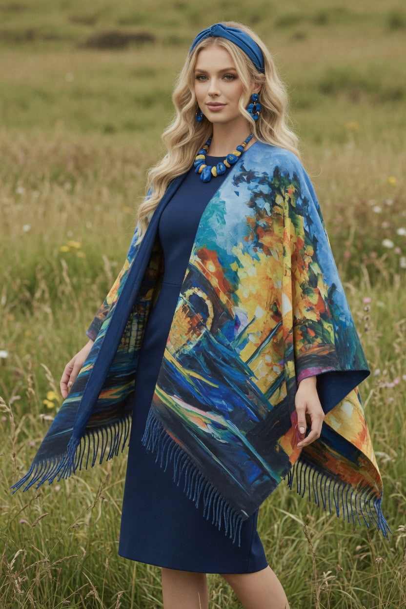 La Jardin Art Ruana – Garden Inspired Wrap