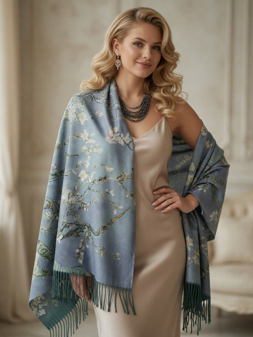 Almond Blossom Dream Art Scarf