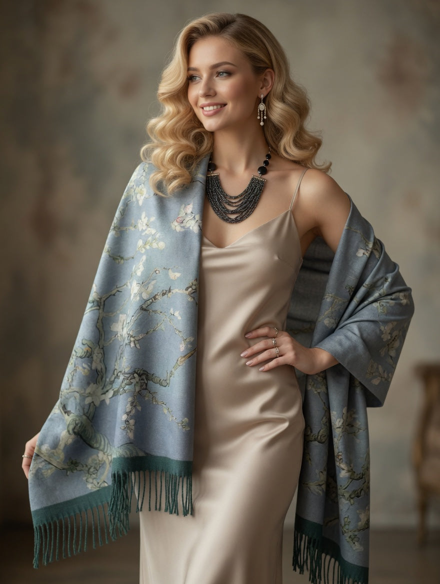 Almond Blossom Dream Art Scarf