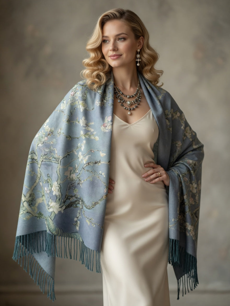 Almond Blossom Dream Art Scarf