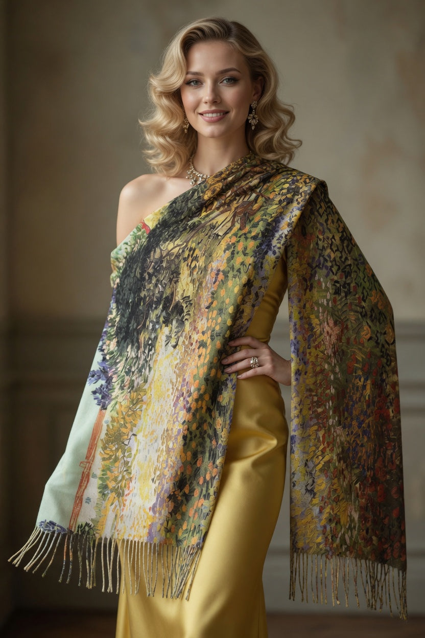 Blooming Garden Path Art Scarf
