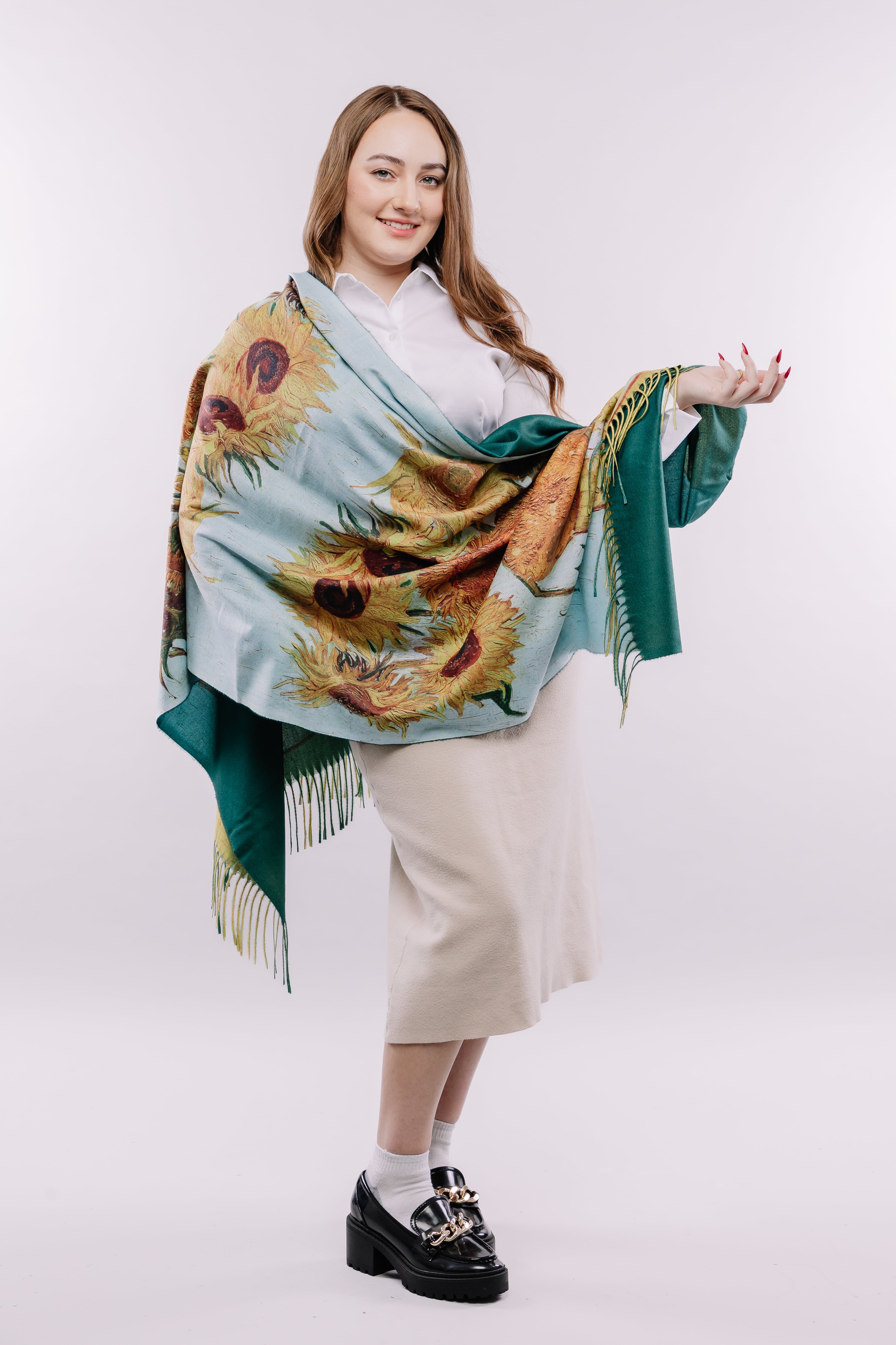 Sunflower Bloom Art Scarf