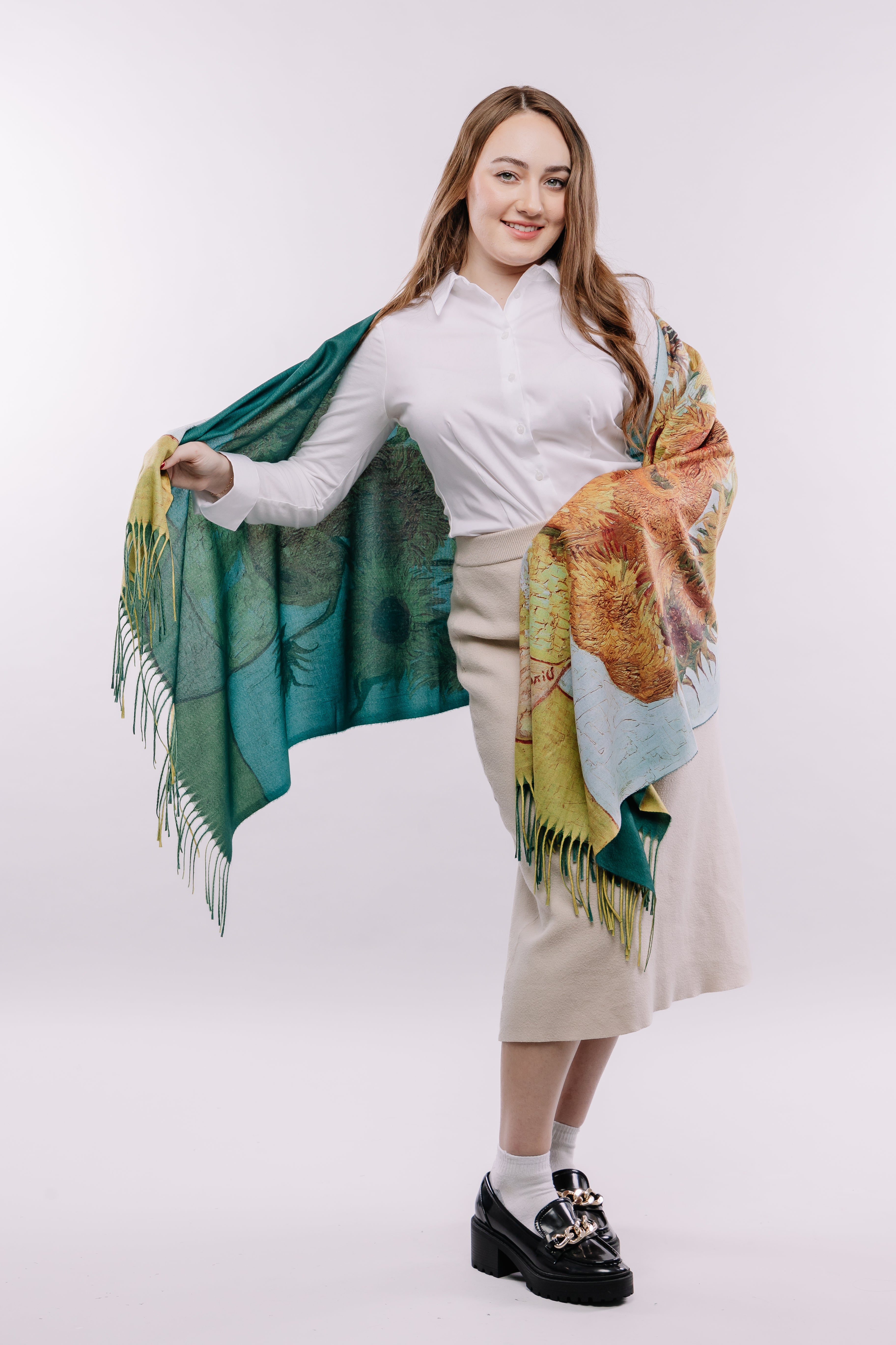 Sunflower Bloom Art Scarf