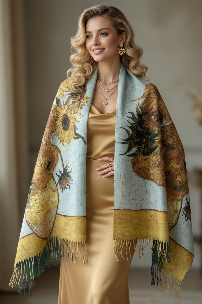 Sunflower Bloom Art Scarf