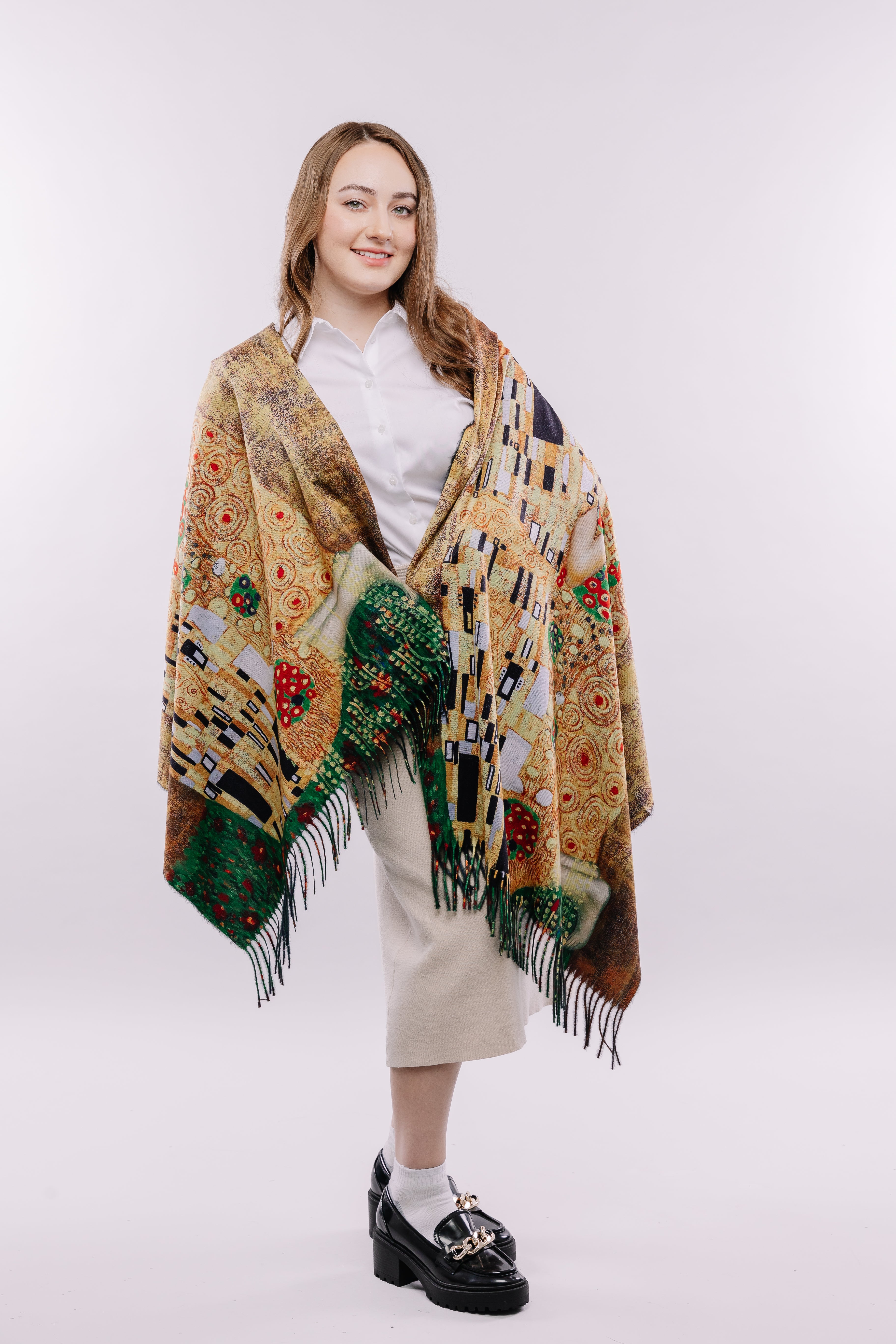 The Kiss Romance Art Scarf