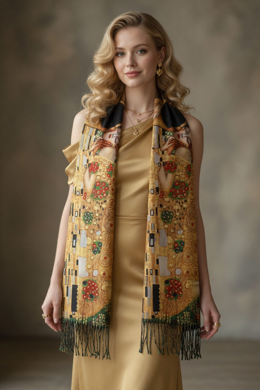 The Kiss Romance Art Scarf