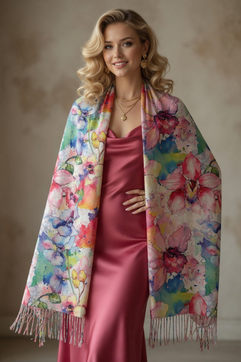 Abstract Water Flow Art Scarf