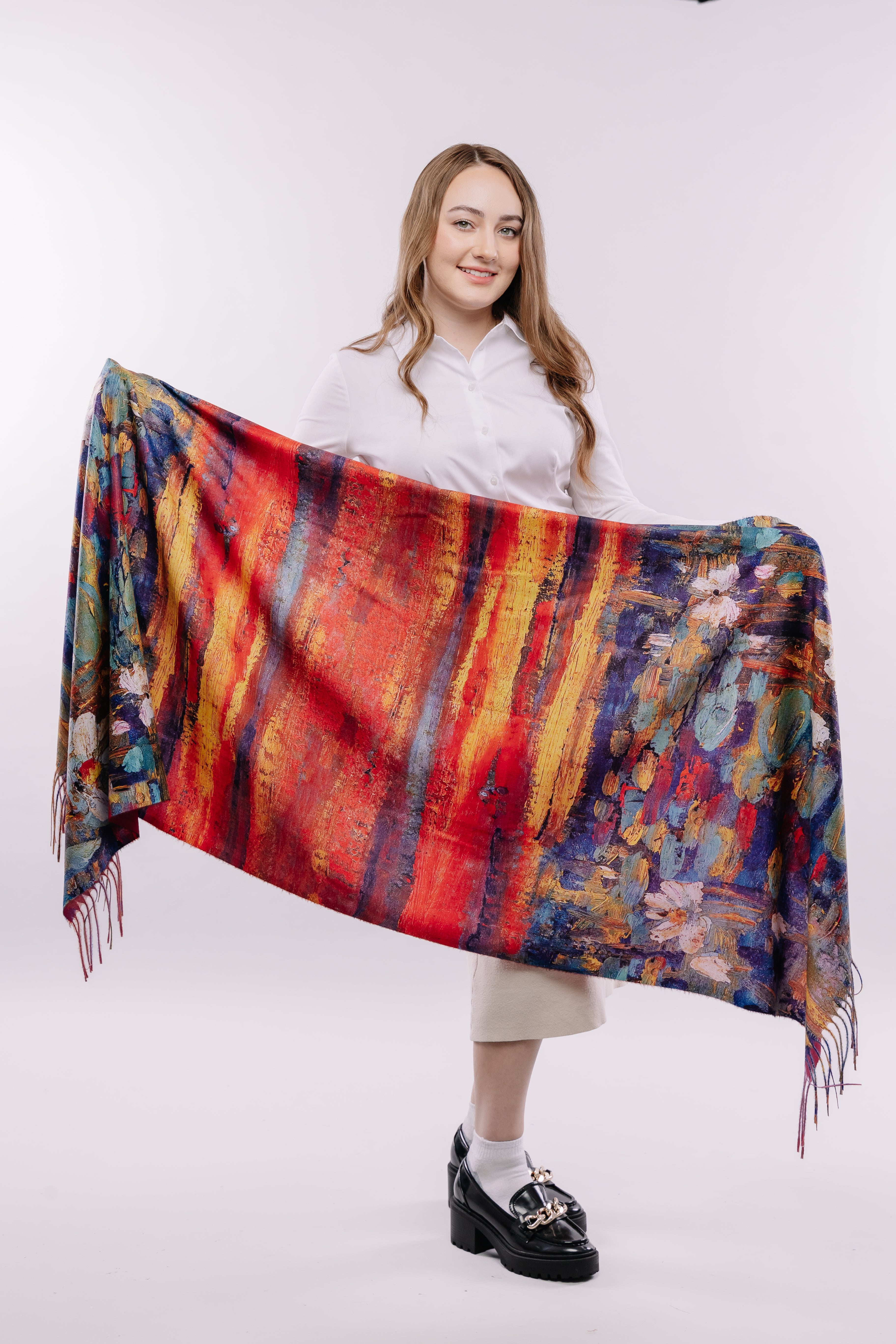 Water Lilies Calm Art Scarf