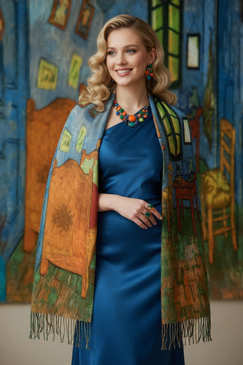 Bedroom Dream Art Scarf – Soft Interior Inspired Wrap