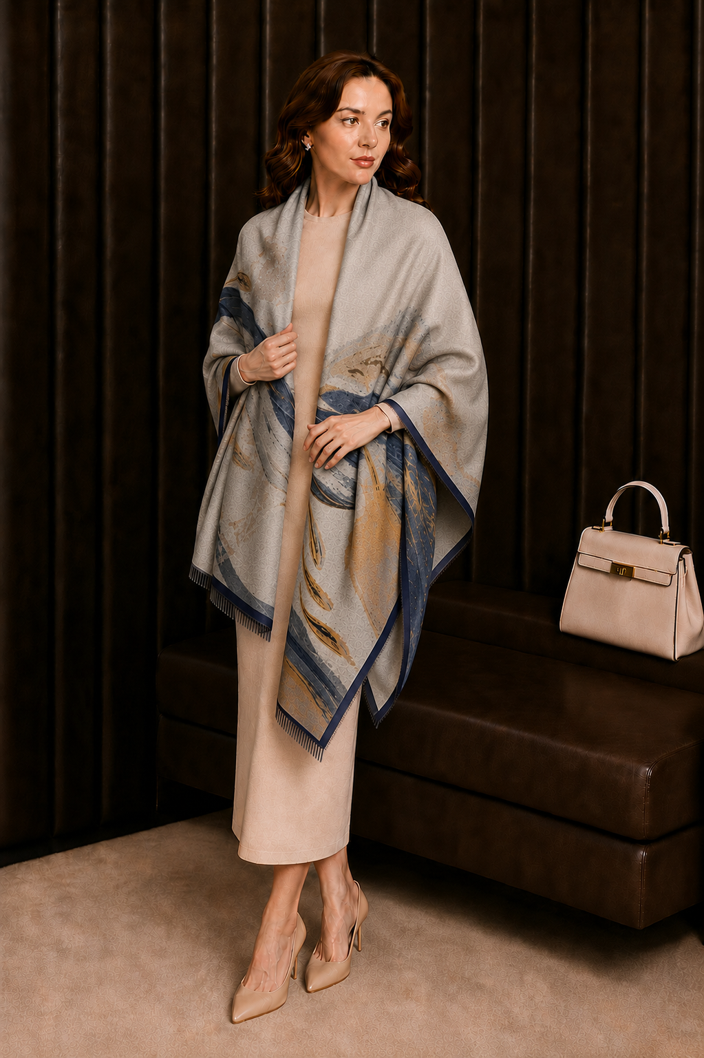 Abstract Brushstroke Premium Scarf