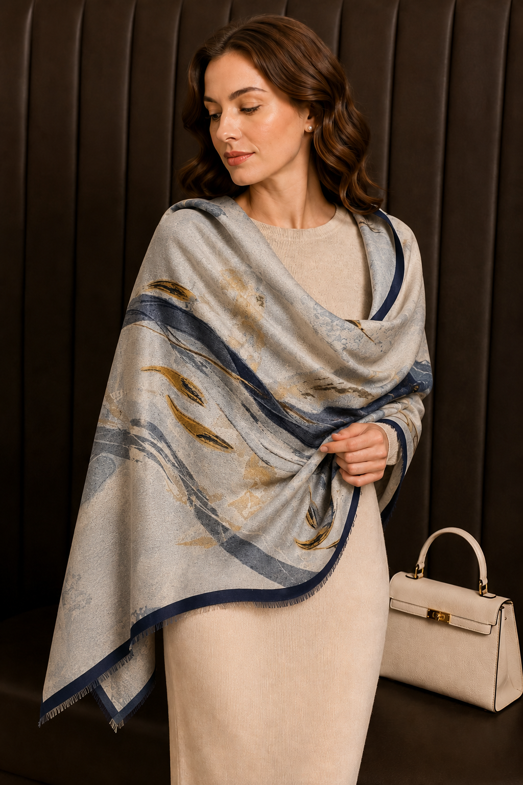 Abstract Brushstroke Premium Scarf