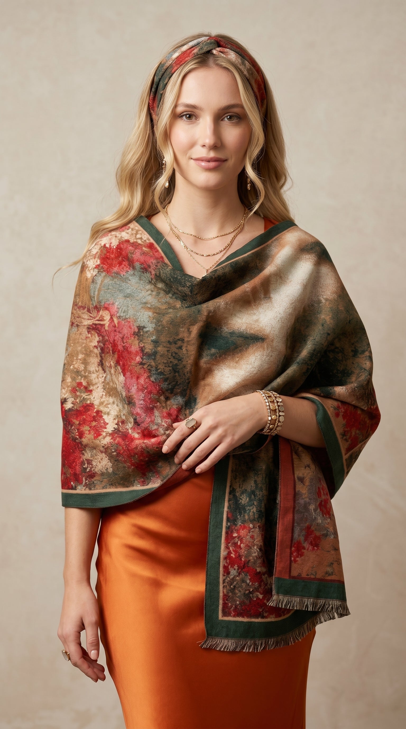 Autumn Bloom Premium Scarf