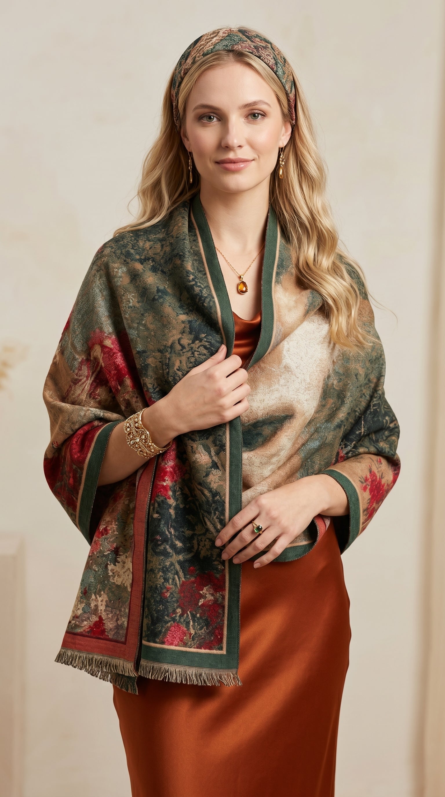 Autumn Bloom Premium Scarf