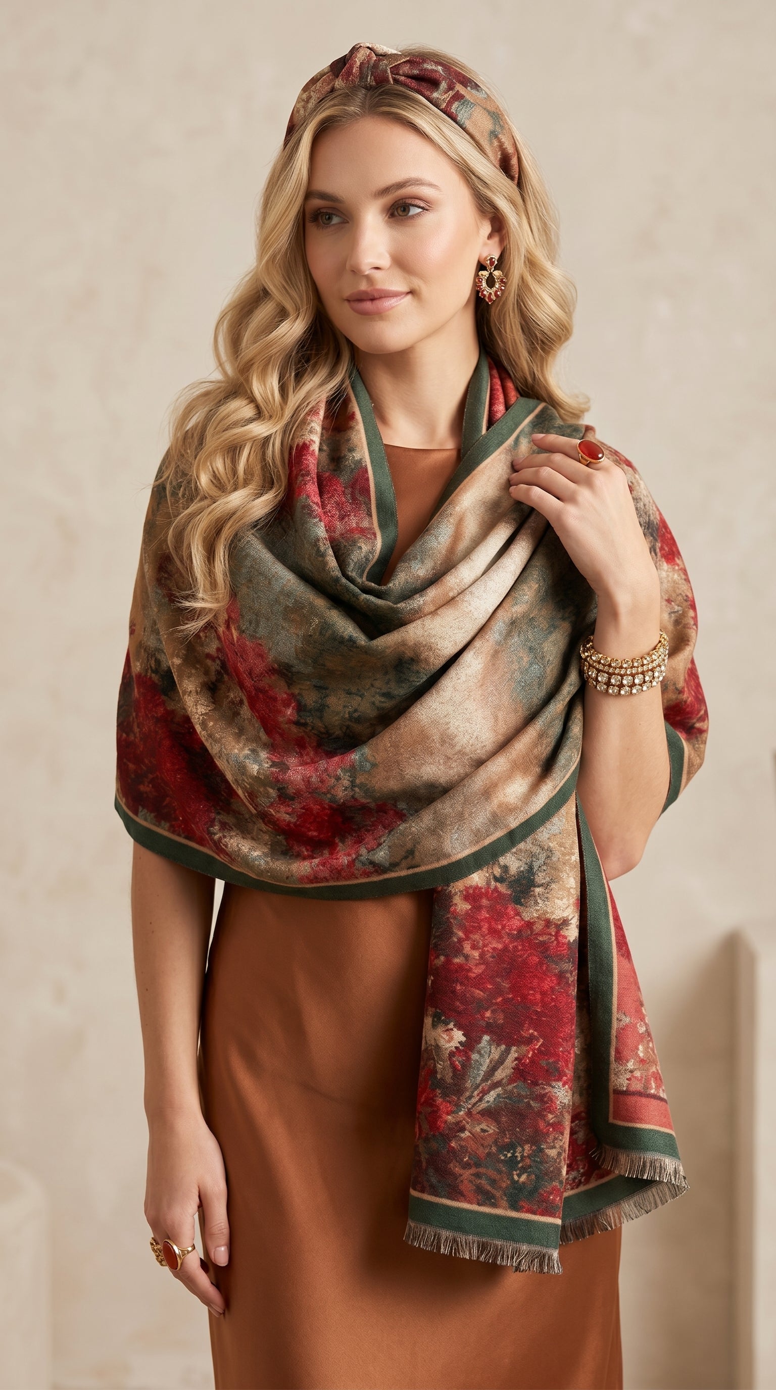 Autumn Bloom Premium Scarf