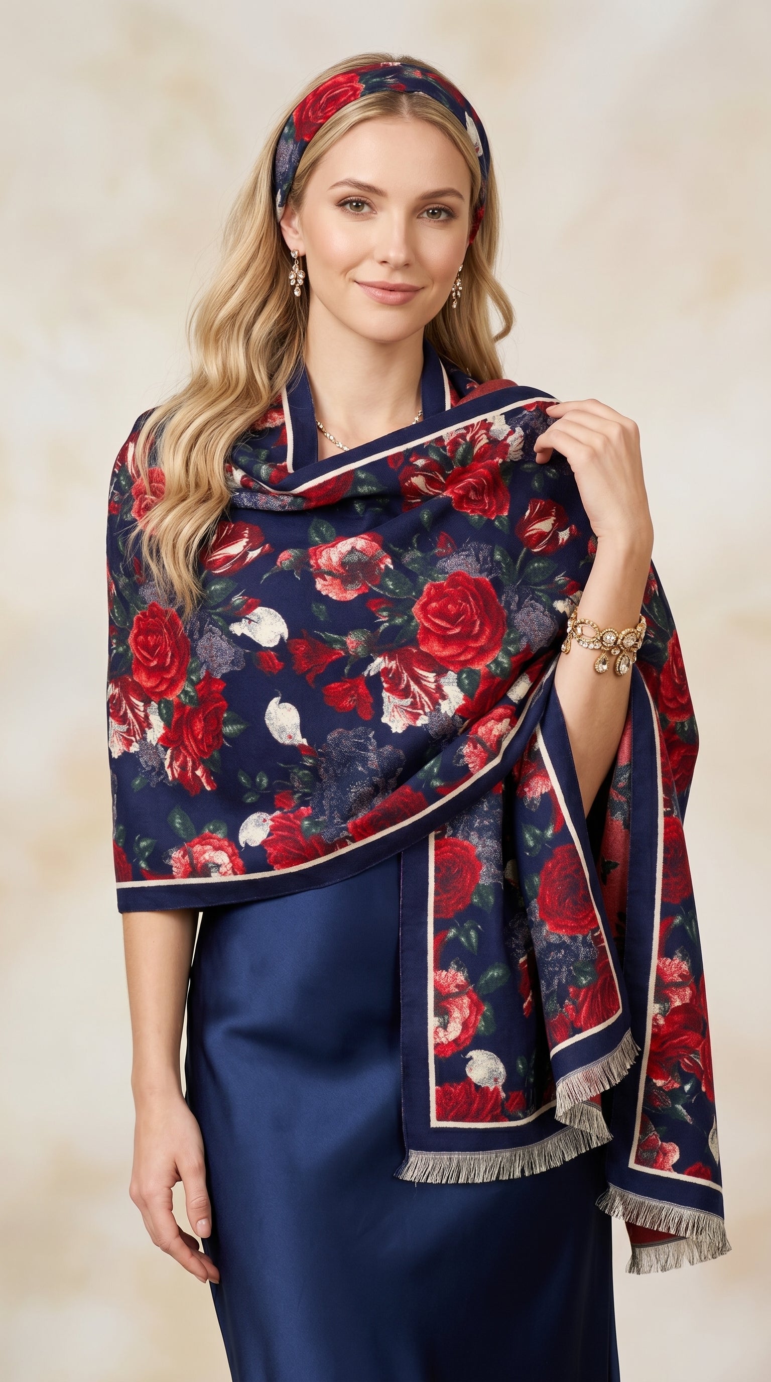 Bouquets of Roses Premium Scarf