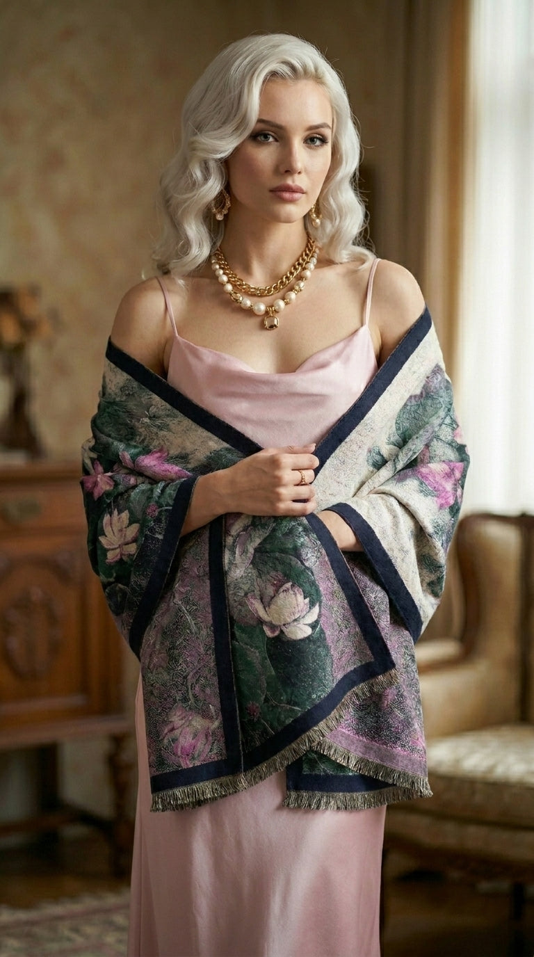 Floating Water Lilies Premium Scarf