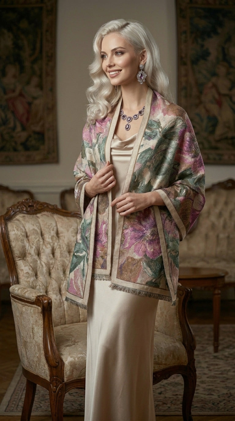 Flower Garden Lavender Premium Scarf